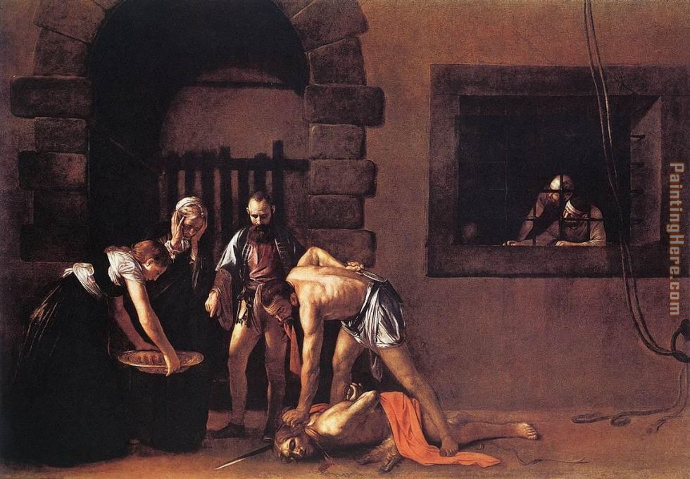 Beheading of Saint John the Baptist painting - Caravaggio Beheading of Saint John the Baptist art painting